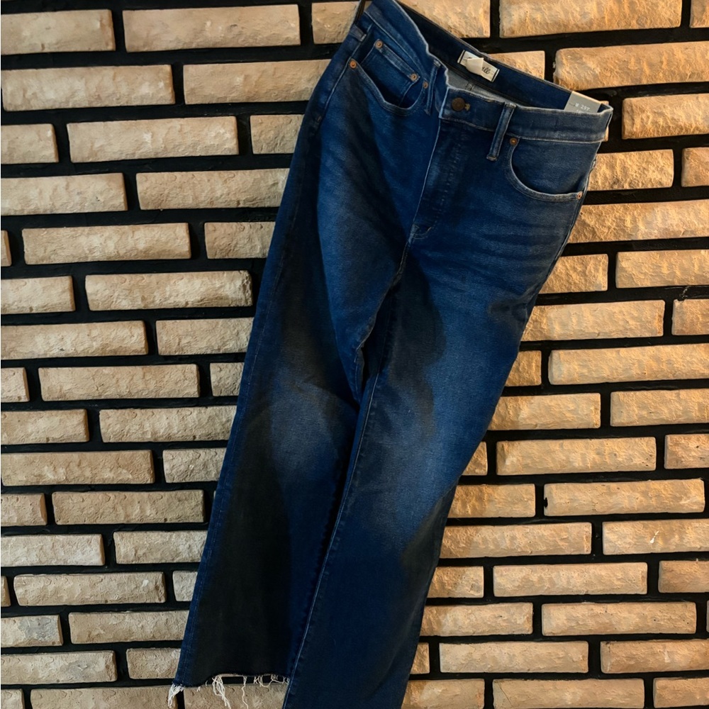 Madewell raw hem cali demi boot jeans